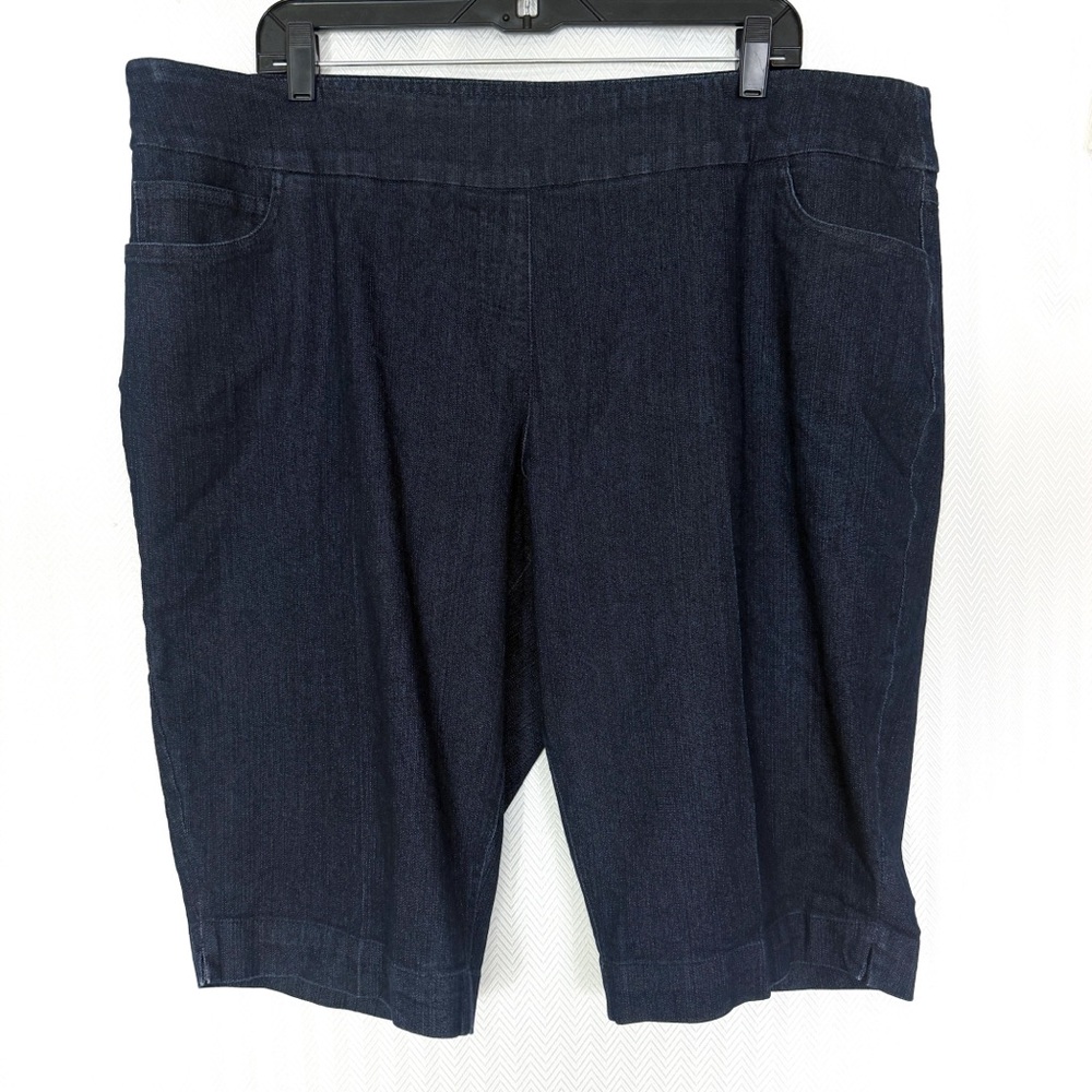 Slim Station by Multiples Dark Wash Denim Shorts Size 20W